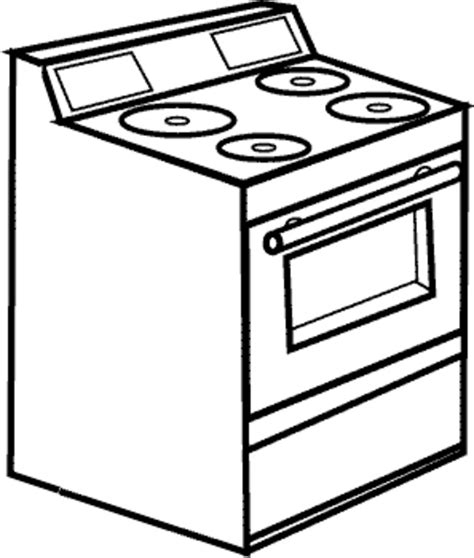 stove clipart black and white